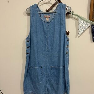 Northcrest Light Blue Denim Pinafore dress